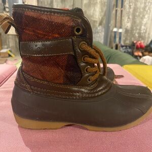 Kamik Brown and Tan Kids Waterproof Boots